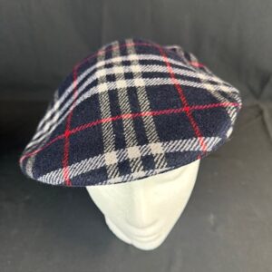 VTG Navy Burberry Newsboy Cap