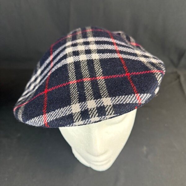 VTG Navy Burberry Newsboy Cap