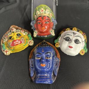 Lot of 4 Clay Masks from Nepal