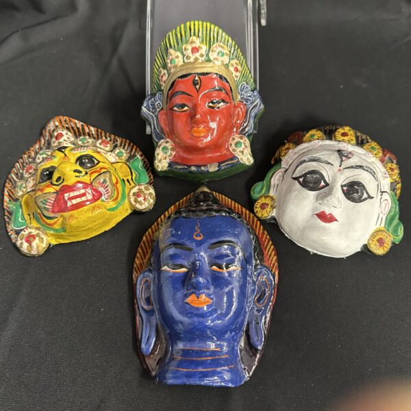 Lot of 4 Clay Masks from Nepal