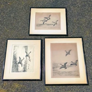 VTG Signed Roland Clark Etchings