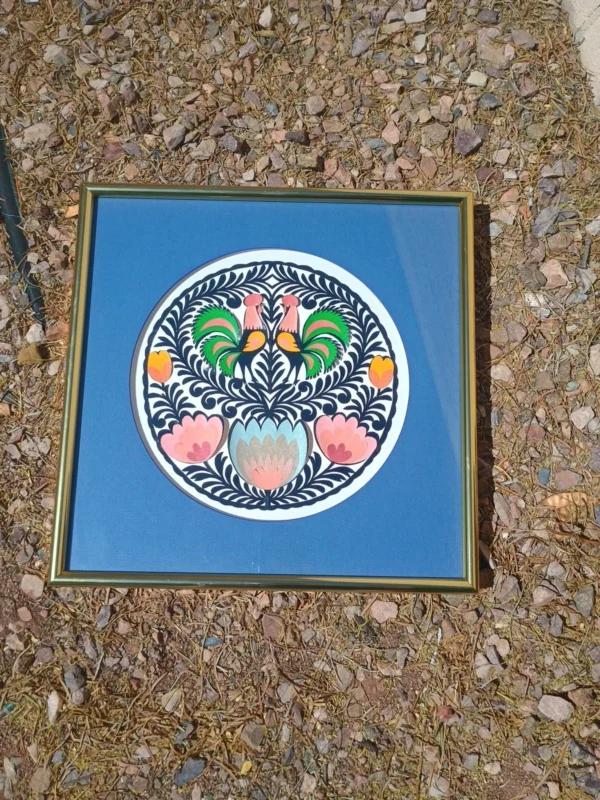 VTG Wycinanki Polish Cut Paper Folk Art