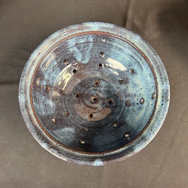Six Art Pottery Bowls with Colander