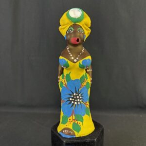 Handmade Art Pottery Afro Cuban Doll
