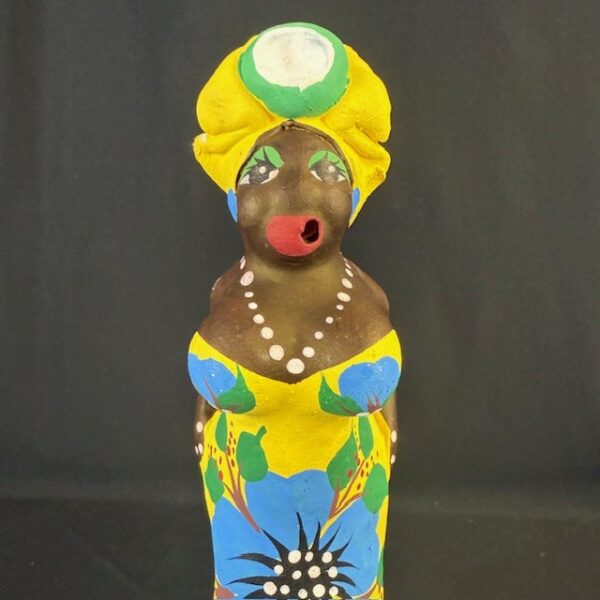 Handmade Art Pottery Afro Cuban Doll