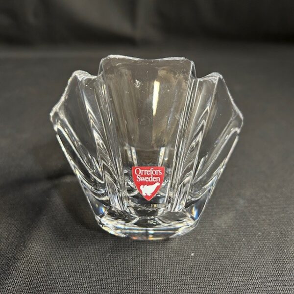 Orrefors Sweden Glass Candleholder