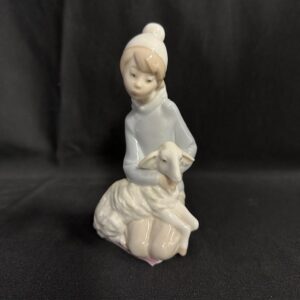 Lladro Boy with Lamb Figurine