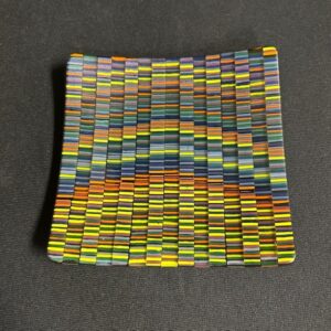 Basket-Weave Fused Glass Dish