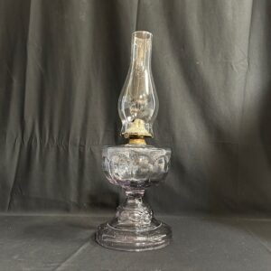 VTG Amethyst Glass Oil Lamp