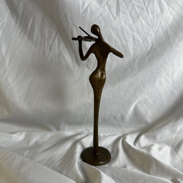 Bronze Violinist Figurine