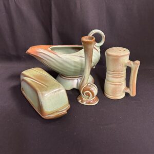 VTG Frankoma Prairie Green Pottery Lot