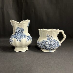 VTG Blue Transferware Creamer & Mug