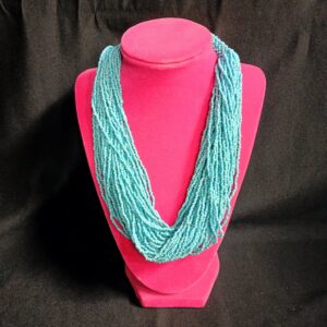 VTG Beaded Faux Turquoise Necklace