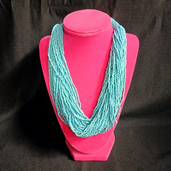 VTG Beaded Faux Turquoise Necklace