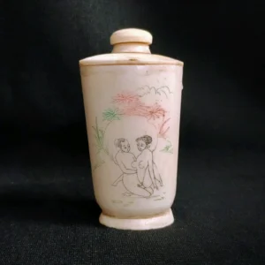 VTG Asian Ivory Erotic Snuff Bottle