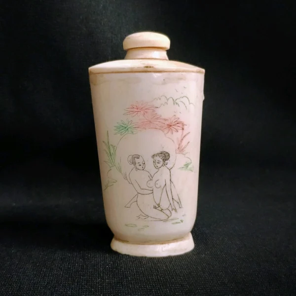 VTG Asian Ivory Erotic Snuff Bottle